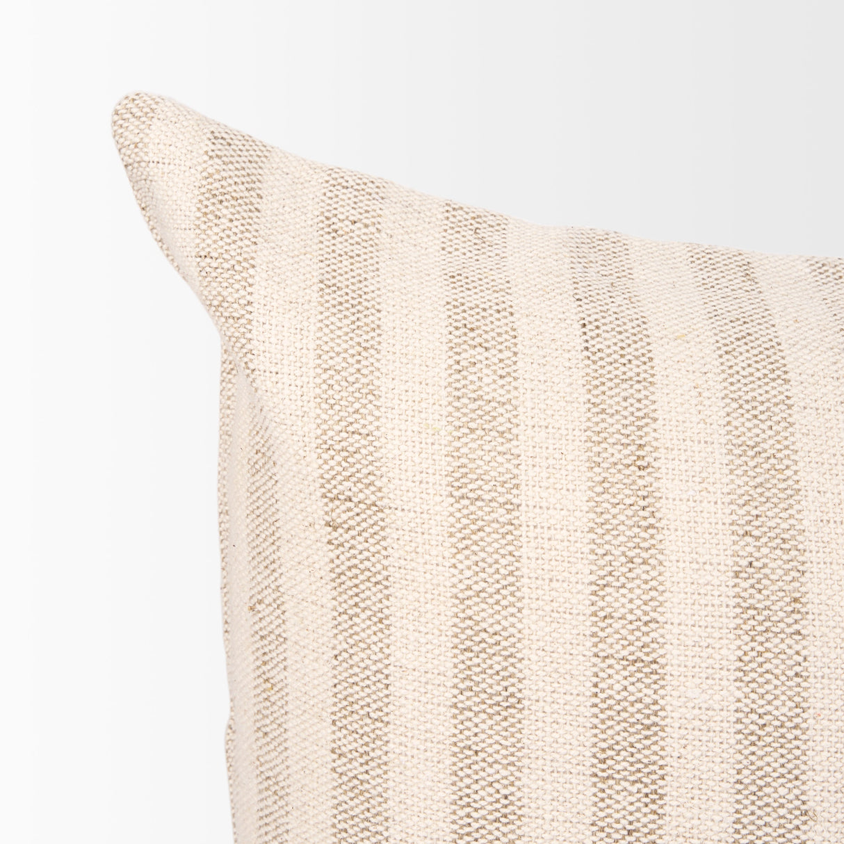 Jace Cream w/ Beige Stripe Lumbar Decorative Pillow Cover by Mercana at Eve Furniture