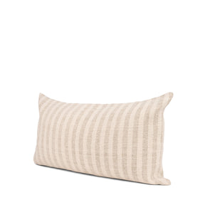 Jace Cream w/ Beige Stripe Lumbar Decorative Pillow Cover by Mercana at Eve Furniture