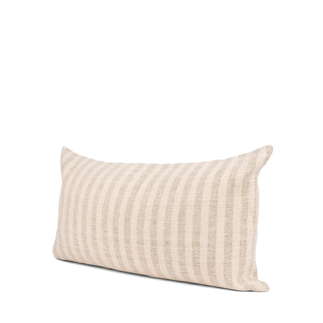 Jace Cream w/ Beige Stripe Lumbar Decorative Pillow Cover by Mercana at Eve Furniture