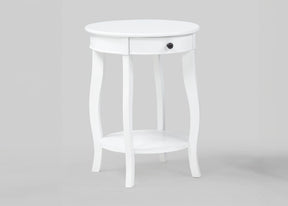 Jacie White Chairside End Table by Crown Mark at Eve Furniture