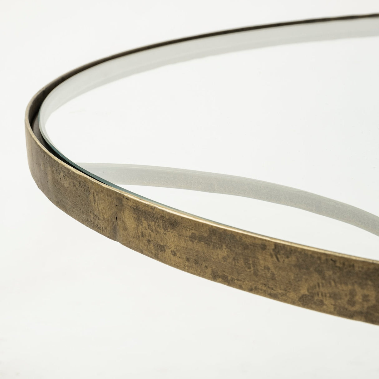 Jacinta Round Glass Top Metal and Marble Pedestal Coffee Table by Mercana at Eve Furniture
