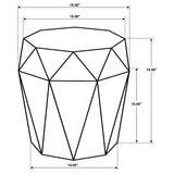 Jacinto Grey Geometric Solid Mango Wood Side Table by Coaster at Eve Furniture