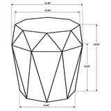 Jacinto Grey Geometric Solid Mango Wood Side Table by Coaster at Eve Furniture