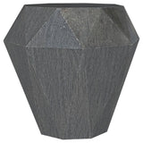 Jacinto Grey Geometric Solid Mango Wood Side Table by Coaster at Eve Furniture