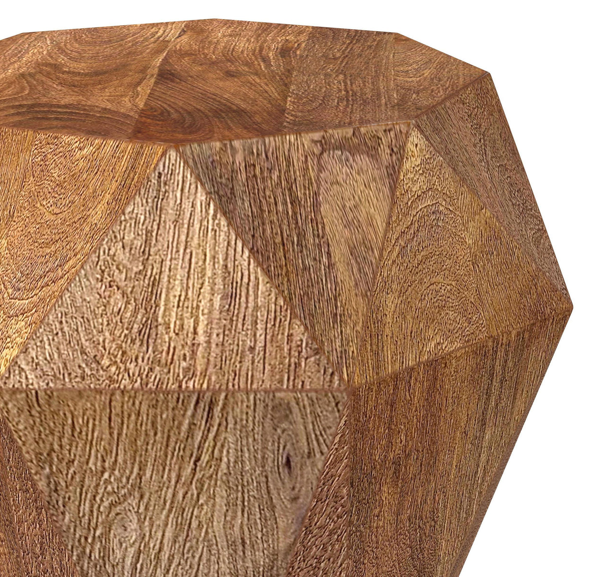 Jacinto Natural Brown Geometric Solid Mango Wood Side Table by Coaster at Eve Furniture