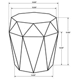 Jacinto Natural Brown Geometric Solid Mango Wood Side Table by Coaster at Eve Furniture