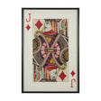 Jack of Diamonds Playing Card a Paper Mosaic Collage Framed Art under Glass by Mercana at Eve Furniture