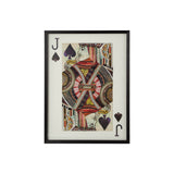 Jack of Spades II Playing Card a Paper Mosaik Collage Framed Art under Glass by Mercana at Eve Furniture