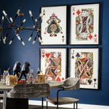 Jack of Spades II Playing Card a Paper Mosaik Collage Framed Art under Glass by Mercana at Eve Furniture