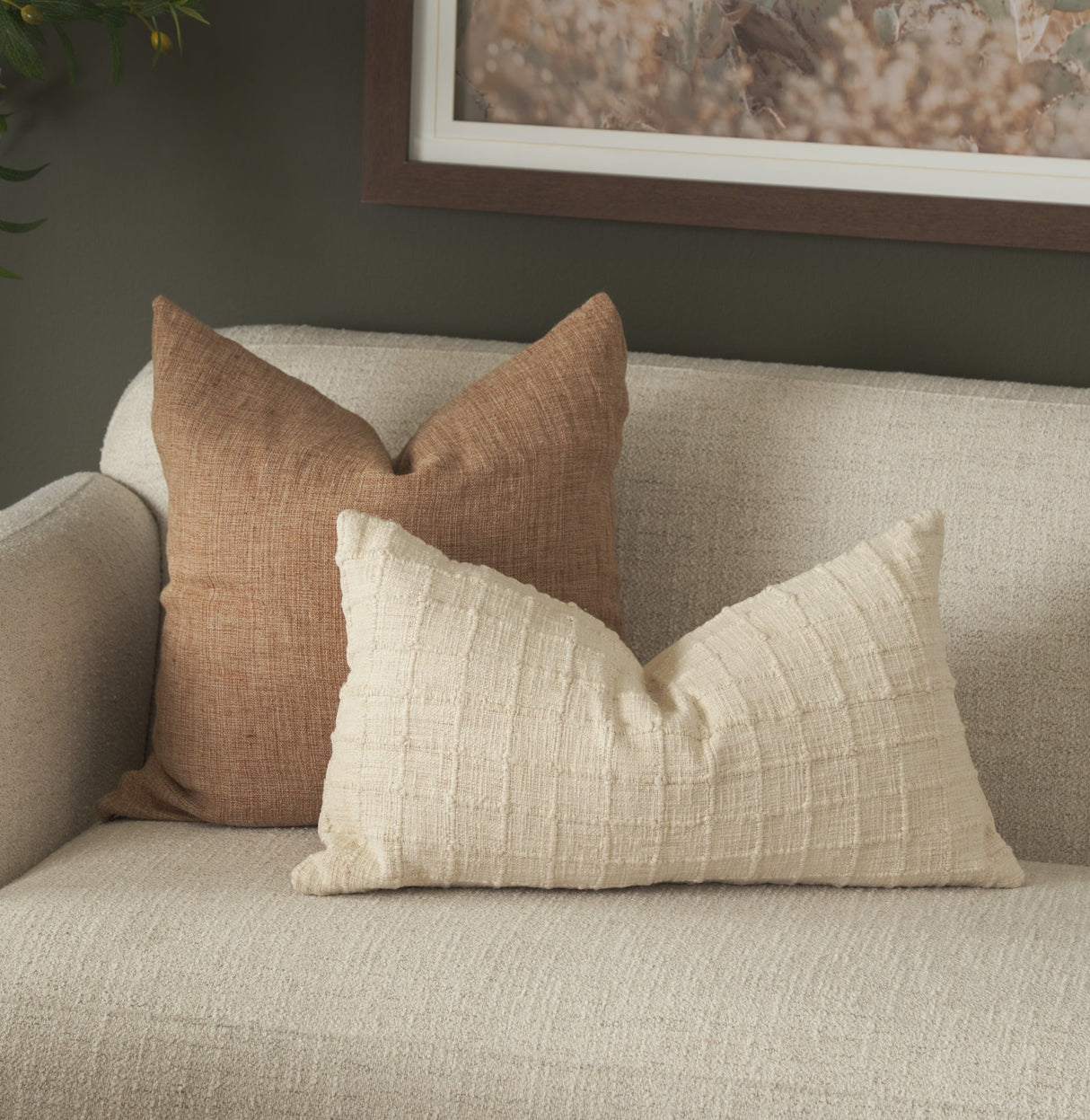 Jack Rust Linen Square Decorative Pillow Cover by Mercana at Eve Furniture