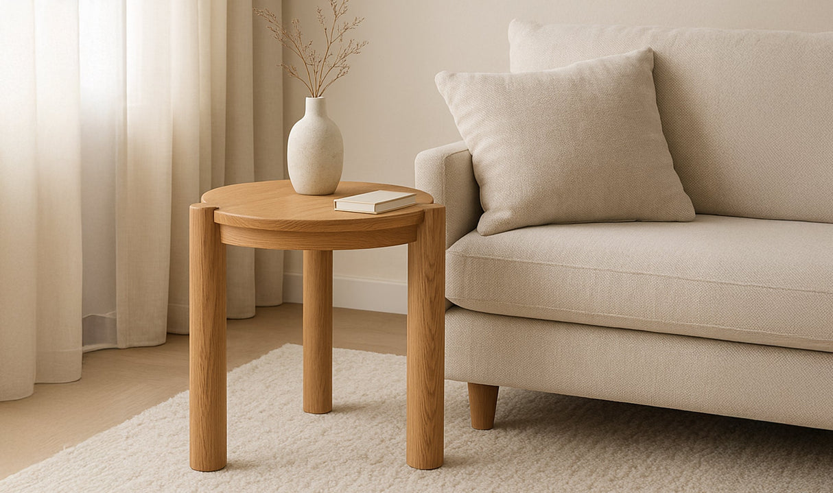 Jack Side Table Brushed Natural Oak by Moe's Home at Eve Furniture