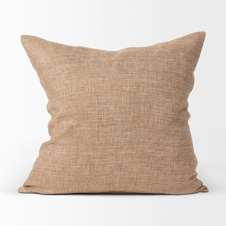Jacklyn Brown Linen Square Decorative Pillow Cover by Mercana at Eve Furniture