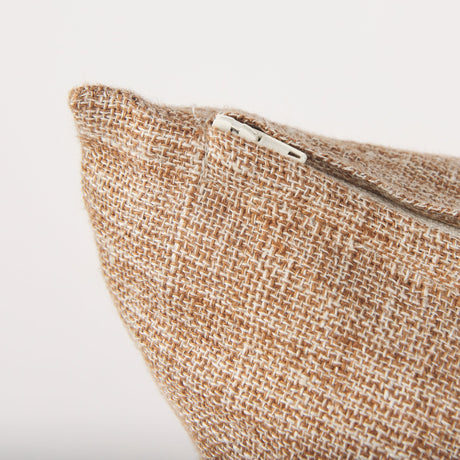 Jacklyn Brown Linen Square Decorative Pillow Cover by Mercana at Eve Furniture