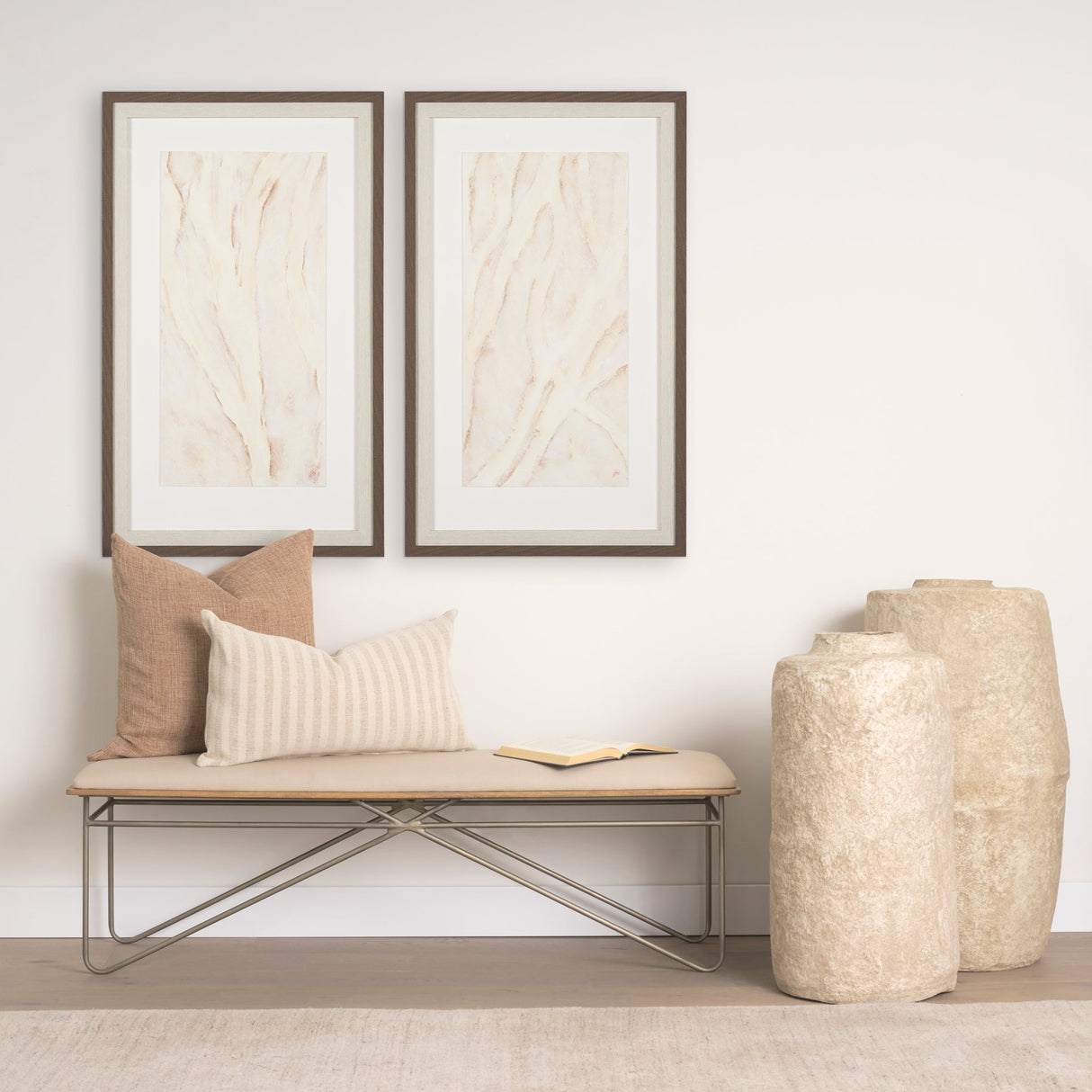 Jacklyn Brown Linen Square Decorative Pillow Cover by Mercana at Eve Furniture