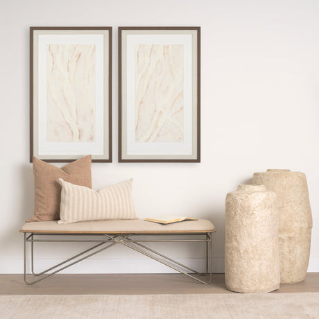 Jacklyn Brown Linen Square Decorative Pillow Cover by Mercana at Eve Furniture