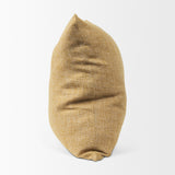 Jacklyn Mustard Linen Square Decorative Pillow Cover by Mercana at Eve Furniture