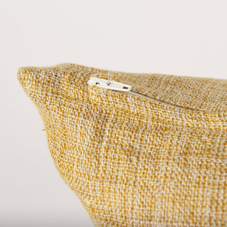 Jacklyn Mustard Linen Square Decorative Pillow Cover by Mercana at Eve Furniture