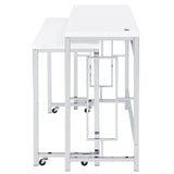 Jackson White/Chrome 4-Piece Multipurpose Counter Height Table Set