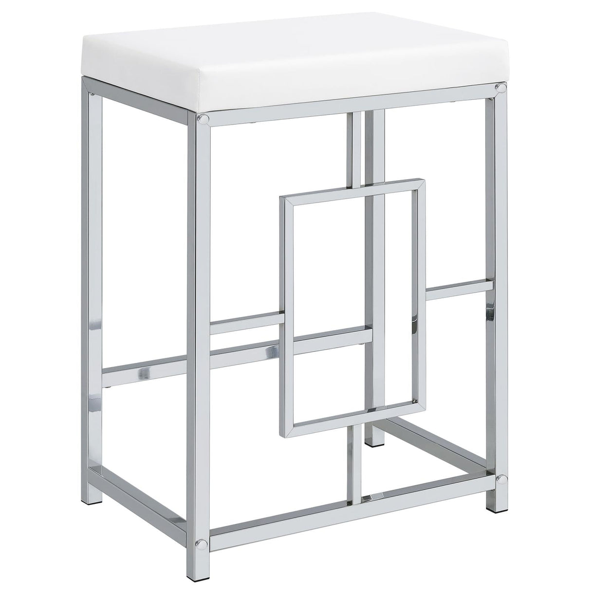 Jackson White/Chrome 4-Piece Multipurpose Counter Height Table Set