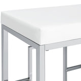 Jackson White/Chrome 4-Piece Multipurpose Counter Height Table Set