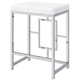 Jackson White/Chrome 5-Piece Multipurpose Counter Height Table Set