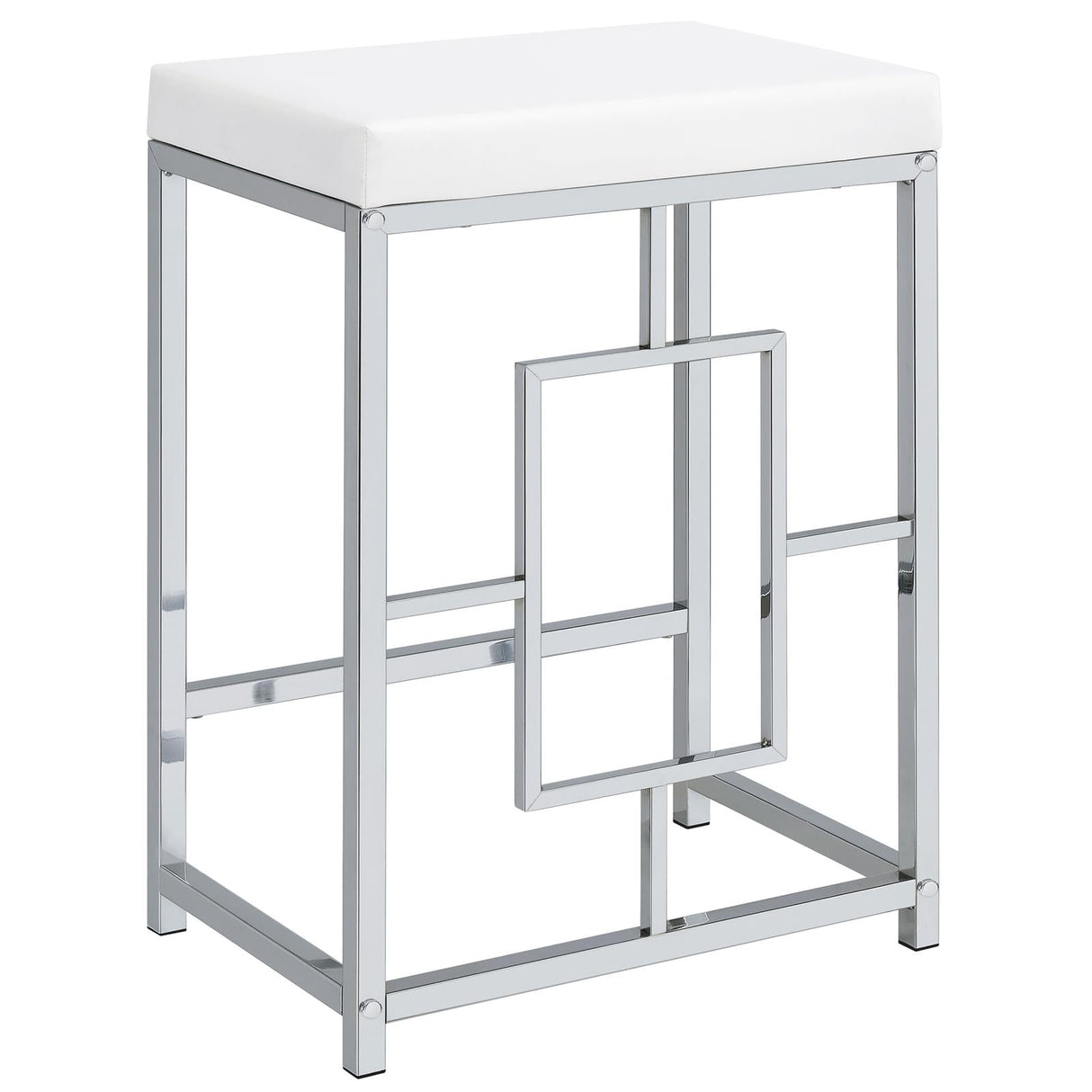 Jackson White/Chrome 5-Piece Multipurpose Counter Height Table Set