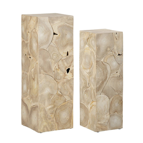 Jackson Tan 2-Piece Pedestals by Crestview at Eve Furniture