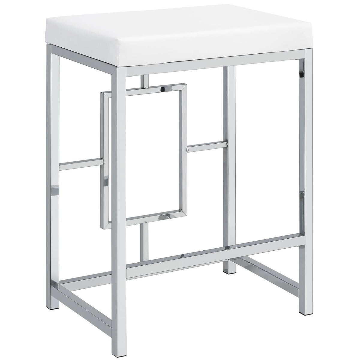 Jackson White/Chrome 4-Piece Multipurpose Counter Height Table Set by Coaster at Eve Furniture