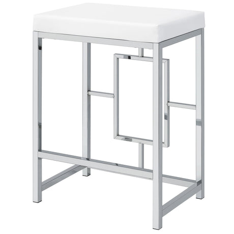 Jackson White/Chrome 4-Piece Multipurpose Counter Height Table Set by Coaster at Eve Furniture