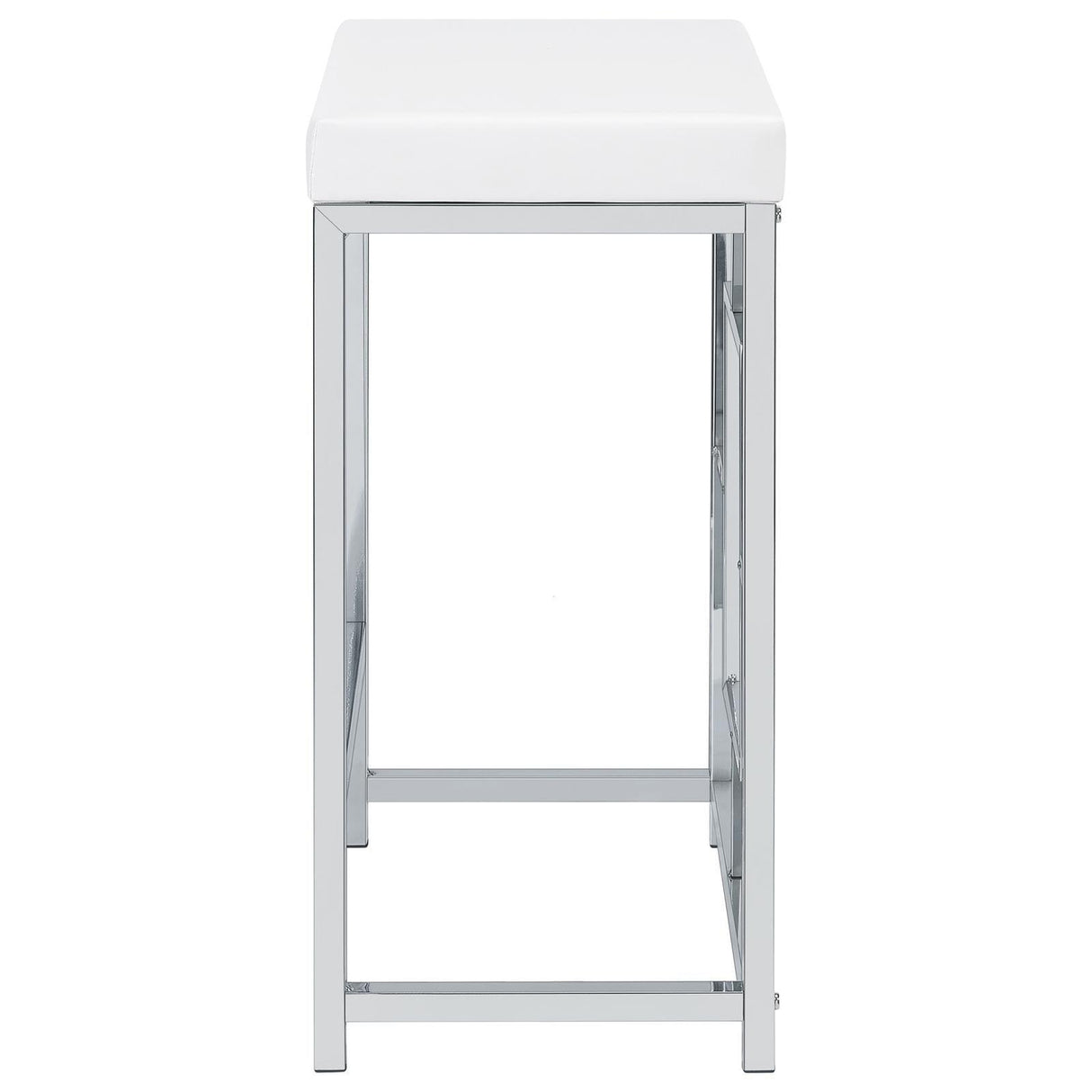Jackson White/Chrome 4-Piece Multipurpose Counter Height Table Set by Coaster at Eve Furniture