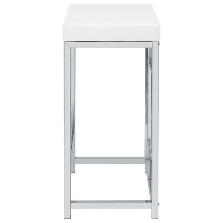 Jackson White/Chrome 4-Piece Multipurpose Counter Height Table Set by Coaster at Eve Furniture