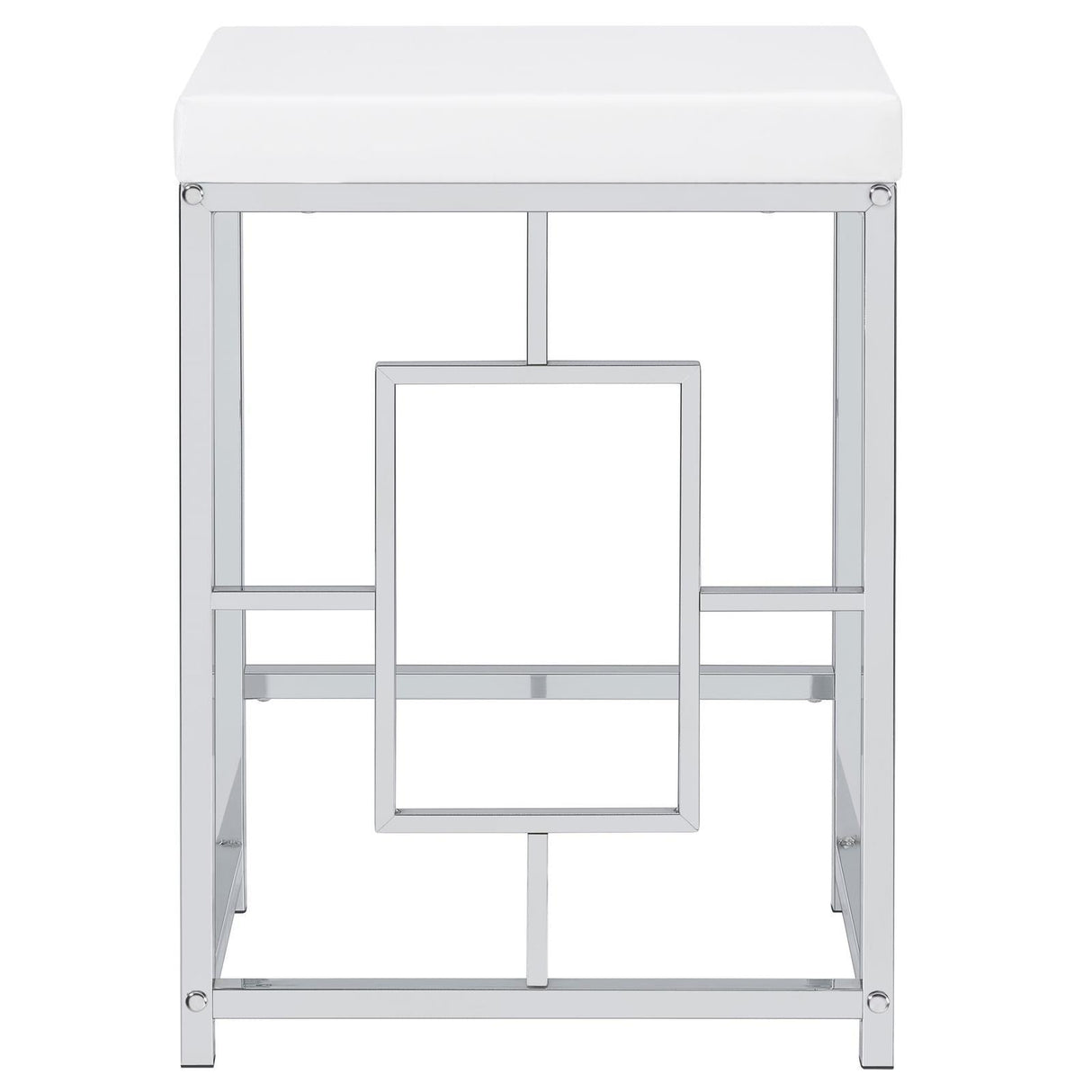 Jackson White/Chrome 4-Piece Multipurpose Counter Height Table Set by Coaster at Eve Furniture