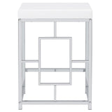 Jackson White/Chrome 4-Piece Multipurpose Counter Height Table Set by Coaster at Eve Furniture