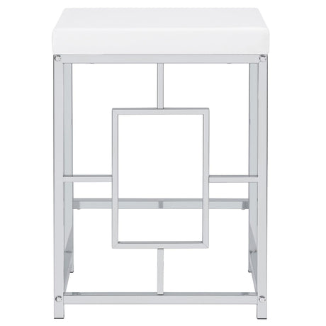 Jackson White/Chrome 4-Piece Multipurpose Counter Height Table Set by Coaster at Eve Furniture