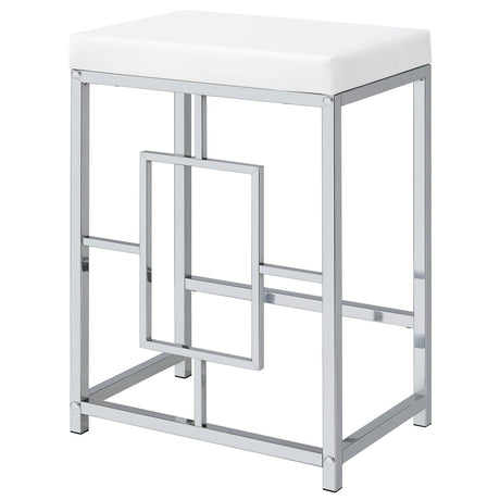 Jackson White/Chrome 4-Piece Multipurpose Counter Height Table Set by Coaster at Eve Furniture