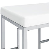 Jackson White/Chrome 4-Piece Multipurpose Counter Height Table Set by Coaster at Eve Furniture