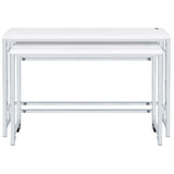 Jackson White/Chrome 4-Piece Multipurpose Counter Height Table Set by Coaster at Eve Furniture