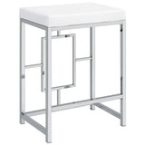 Jackson White/Chrome 5-Piece Multipurpose Counter Height Table Set by Coaster at Eve Furniture