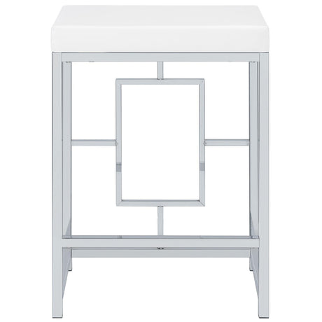 Jackson White/Chrome 5-Piece Multipurpose Counter Height Table Set by Coaster at Eve Furniture