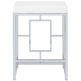 Jackson White/Chrome 5-Piece Multipurpose Counter Height Table Set by Coaster at Eve Furniture