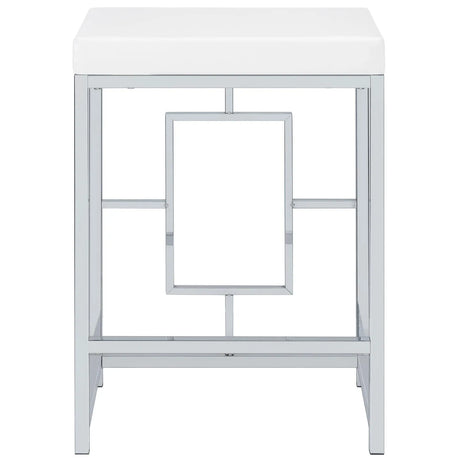 Jackson White/Chrome 5-Piece Multipurpose Counter Height Table Set by Coaster at Eve Furniture