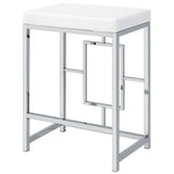 Jackson White/Chrome 5-Piece Multipurpose Counter Height Table Set by Coaster at Eve Furniture