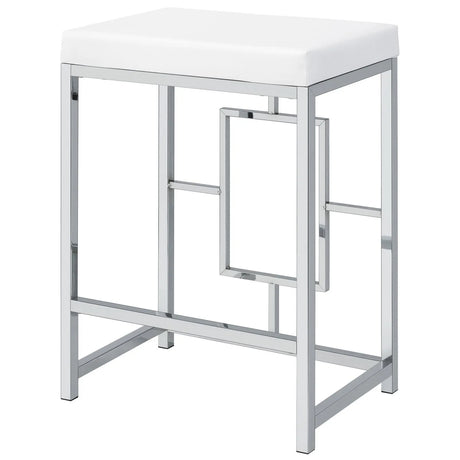 Jackson White/Chrome 5-Piece Multipurpose Counter Height Table Set by Coaster at Eve Furniture