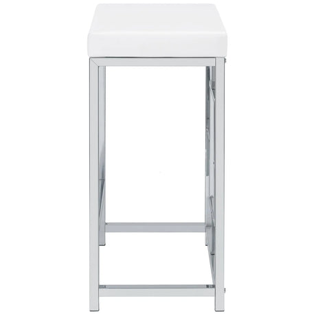 Jackson White/Chrome 5-Piece Multipurpose Counter Height Table Set by Coaster at Eve Furniture