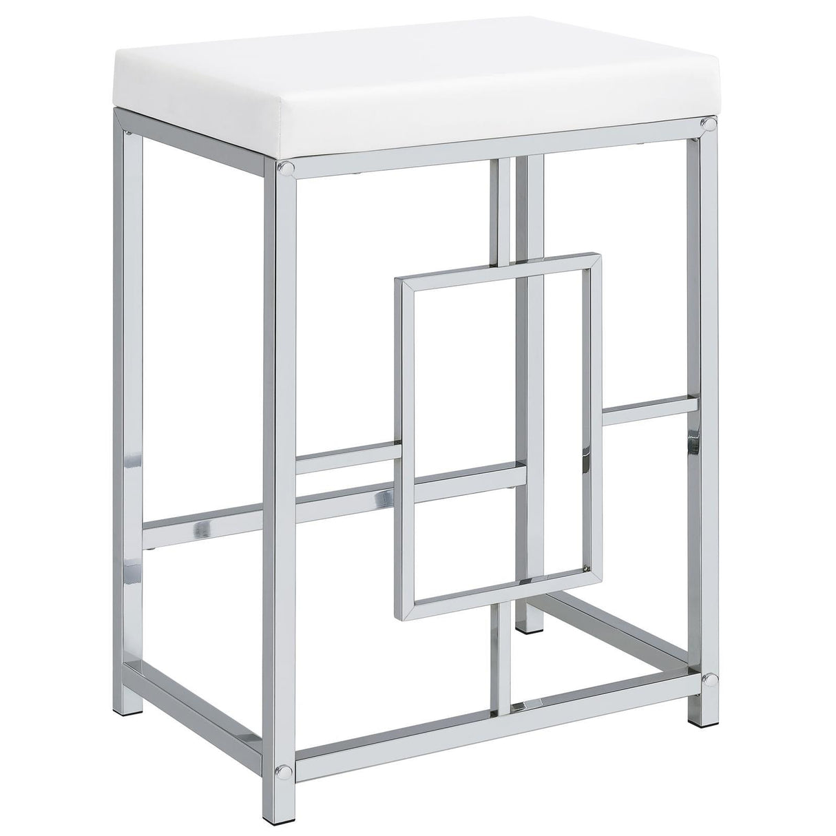 Jackson White/Chrome 5-Piece Multipurpose Counter Height Table Set by Coaster at Eve Furniture
