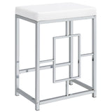 Jackson White/Chrome 5-Piece Multipurpose Counter Height Table Set by Coaster at Eve Furniture