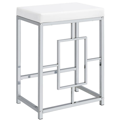Jackson White/Chrome 5-Piece Multipurpose Counter Height Table Set by Coaster at Eve Furniture