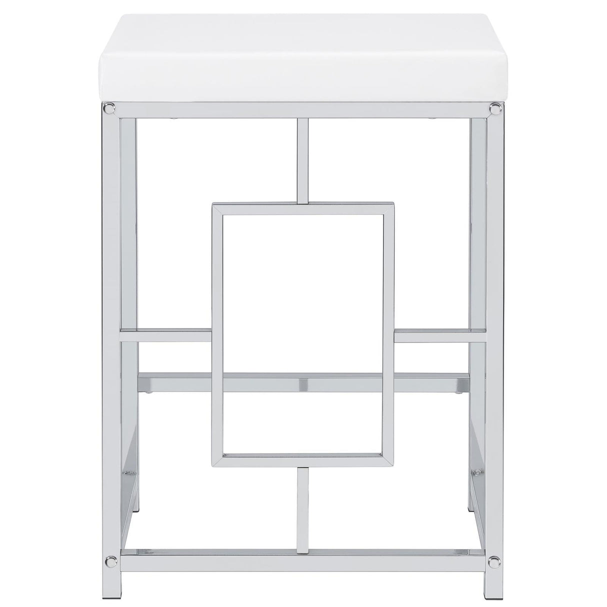 Jackson White/Chrome 5-Piece Multipurpose Counter Height Table Set by Coaster at Eve Furniture