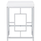 Jackson White/Chrome 5-Piece Multipurpose Counter Height Table Set by Coaster at Eve Furniture