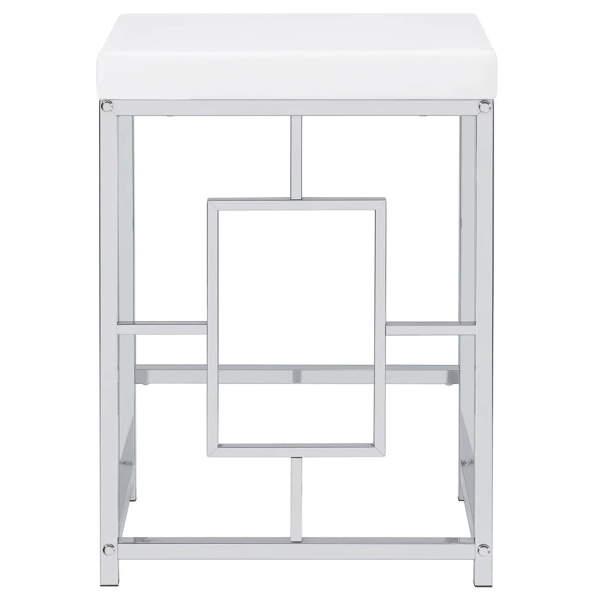 Jackson White/Chrome 5-Piece Multipurpose Counter Height Table Set by Coaster at Eve Furniture